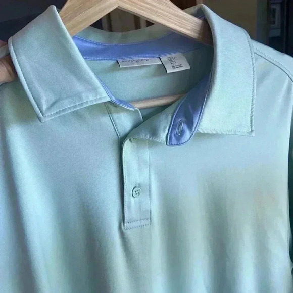 Rorie Whelan Golf Polo Shirt Men's Size Large Green Performance Stretch Dry - Picture 3 of 6